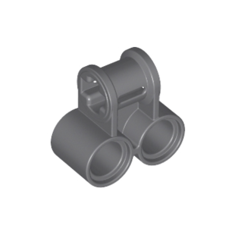 Technic, As en Pin Koppeling Loodrecht Dubbel Dark Bluish Gray